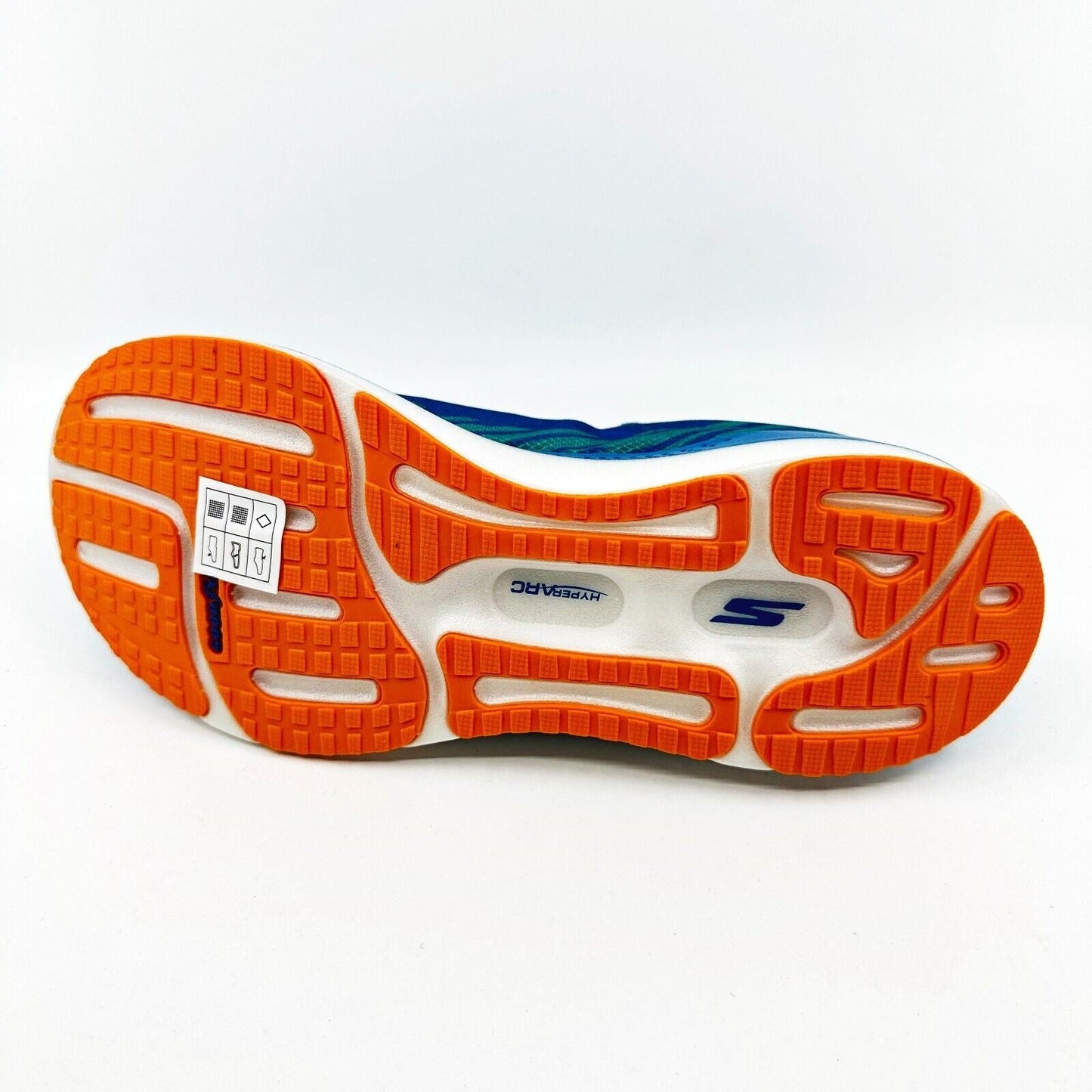 Skechers Go Run Razor Excess Blue Orange Womens Athletic Running Shoes