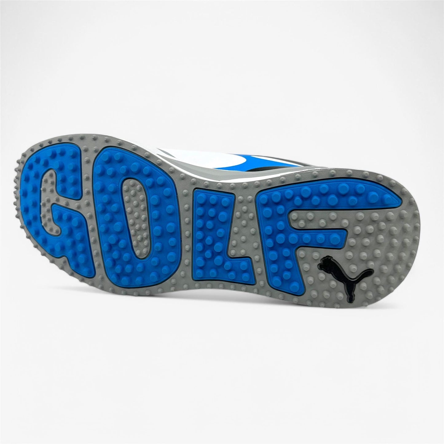 PUMA GS Fast White Querry Ocean Dive Mens Waterproof Golf Shoes