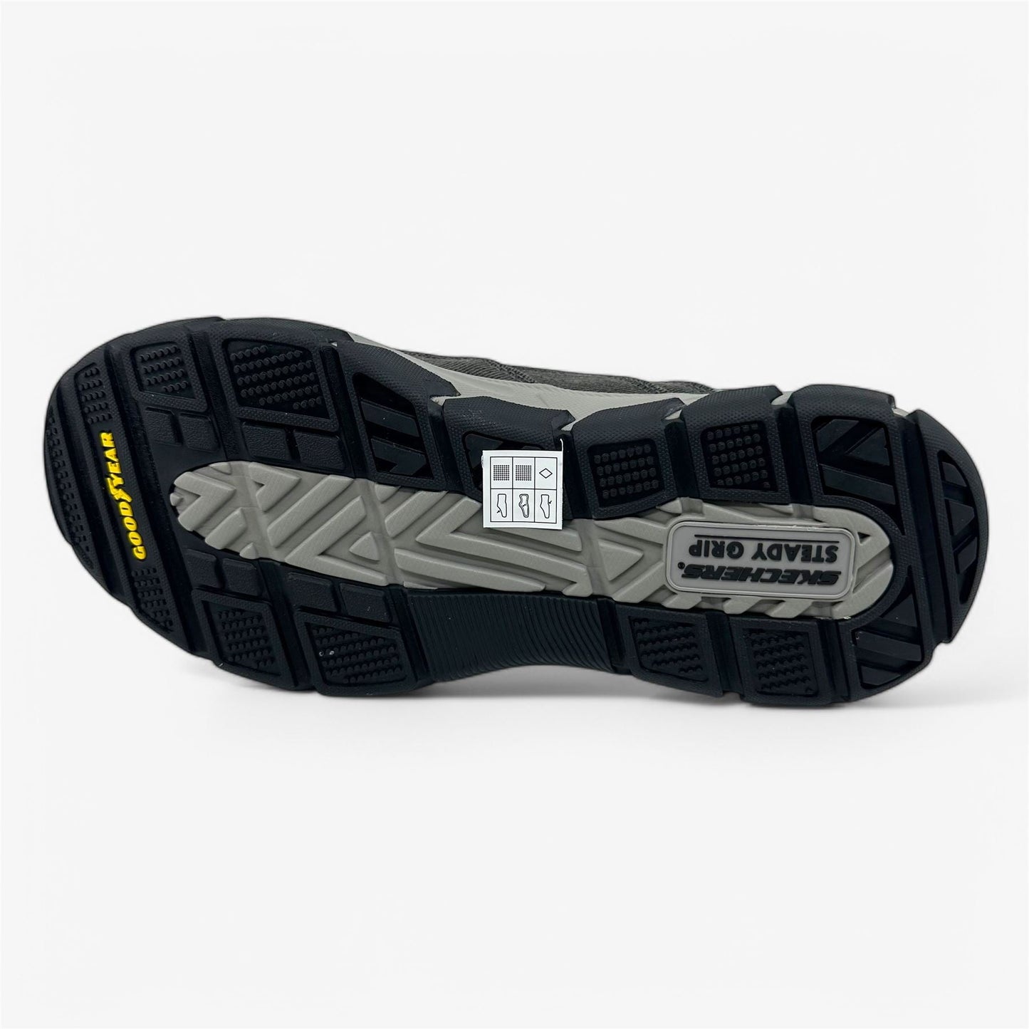 Skechers Respected Holmgren Charcoal Mens Athletic Goodyear Outsole Sneaker