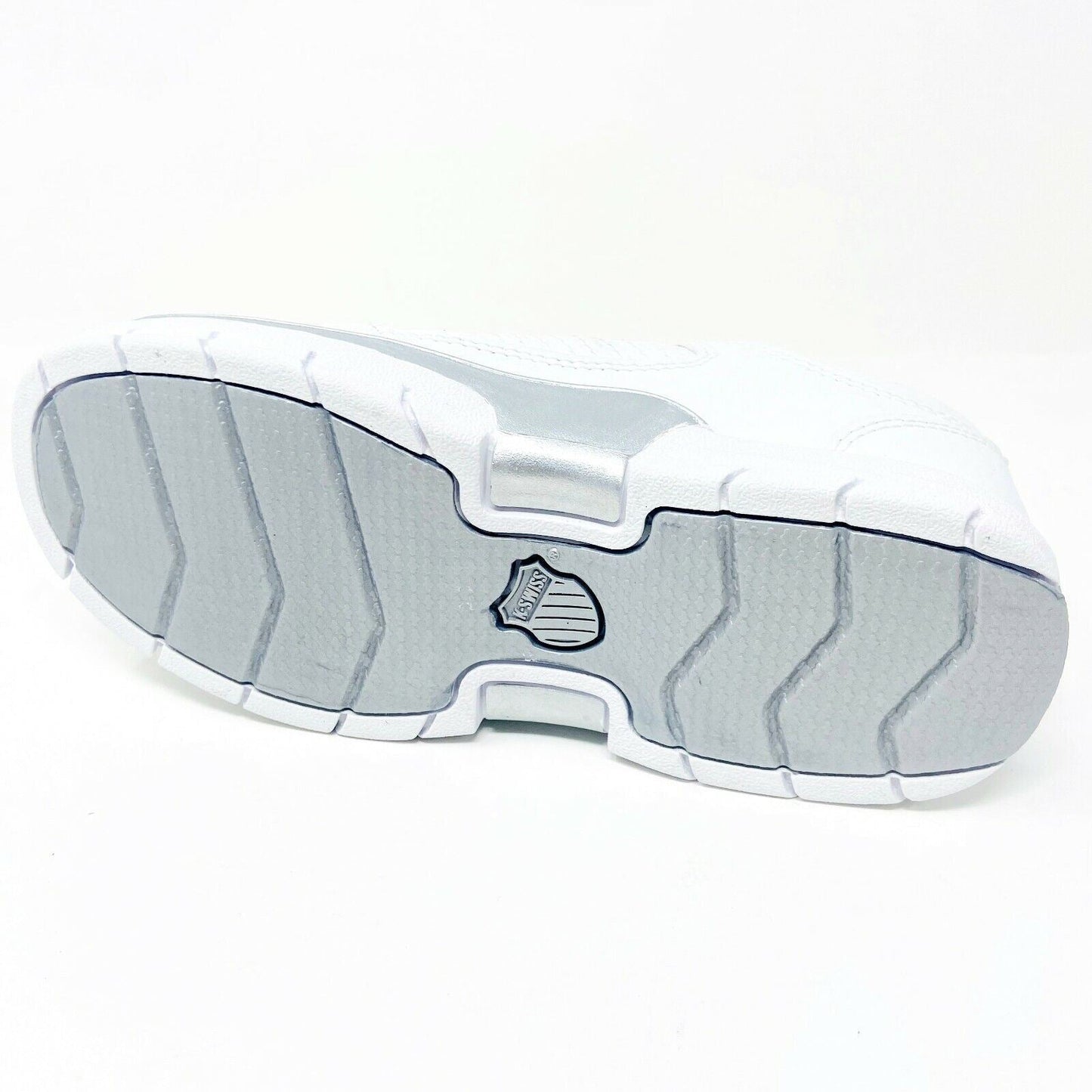 K-Swiss Florham White Platinum Juniors Kids Casual Shoes Sneakers 61852147