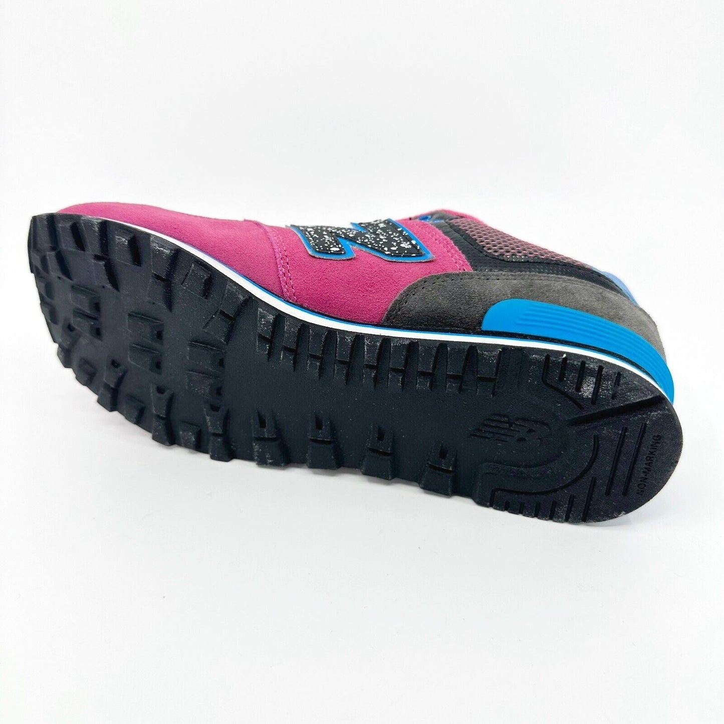 New Balance 574 Classics Outside In Pink Blue Kids Running Sneakers KL57407G