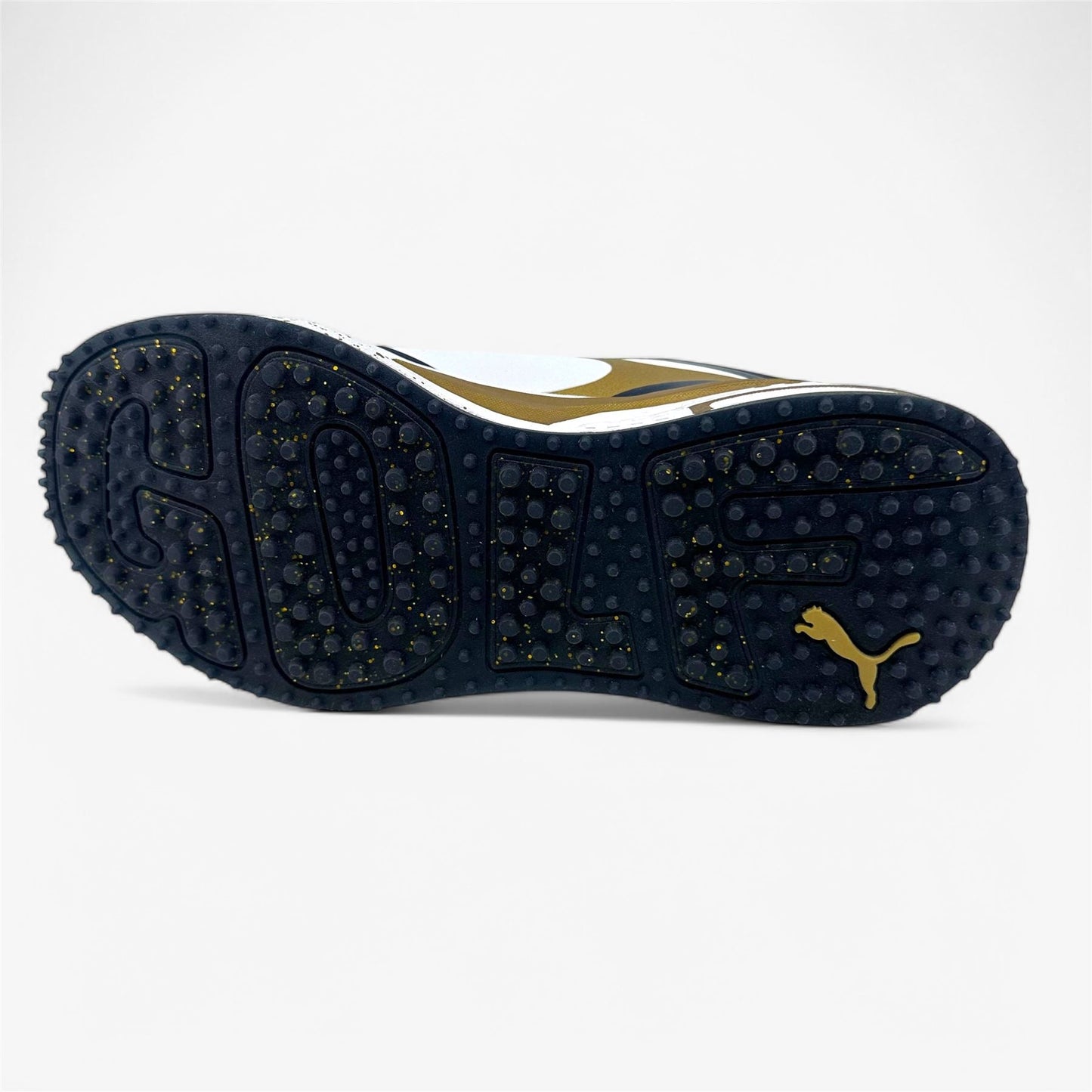 PUMA X PTC GS Fast Navy Blazer Gold White Mens Waterproof Golf Shoes