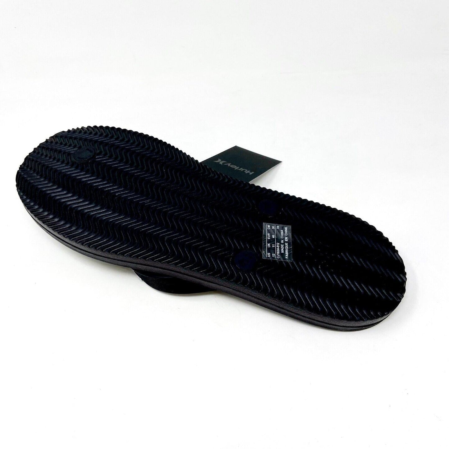 Hurley One and Only Printed Black Mens Size 12 Flip Flop Sandals CJ1624 012