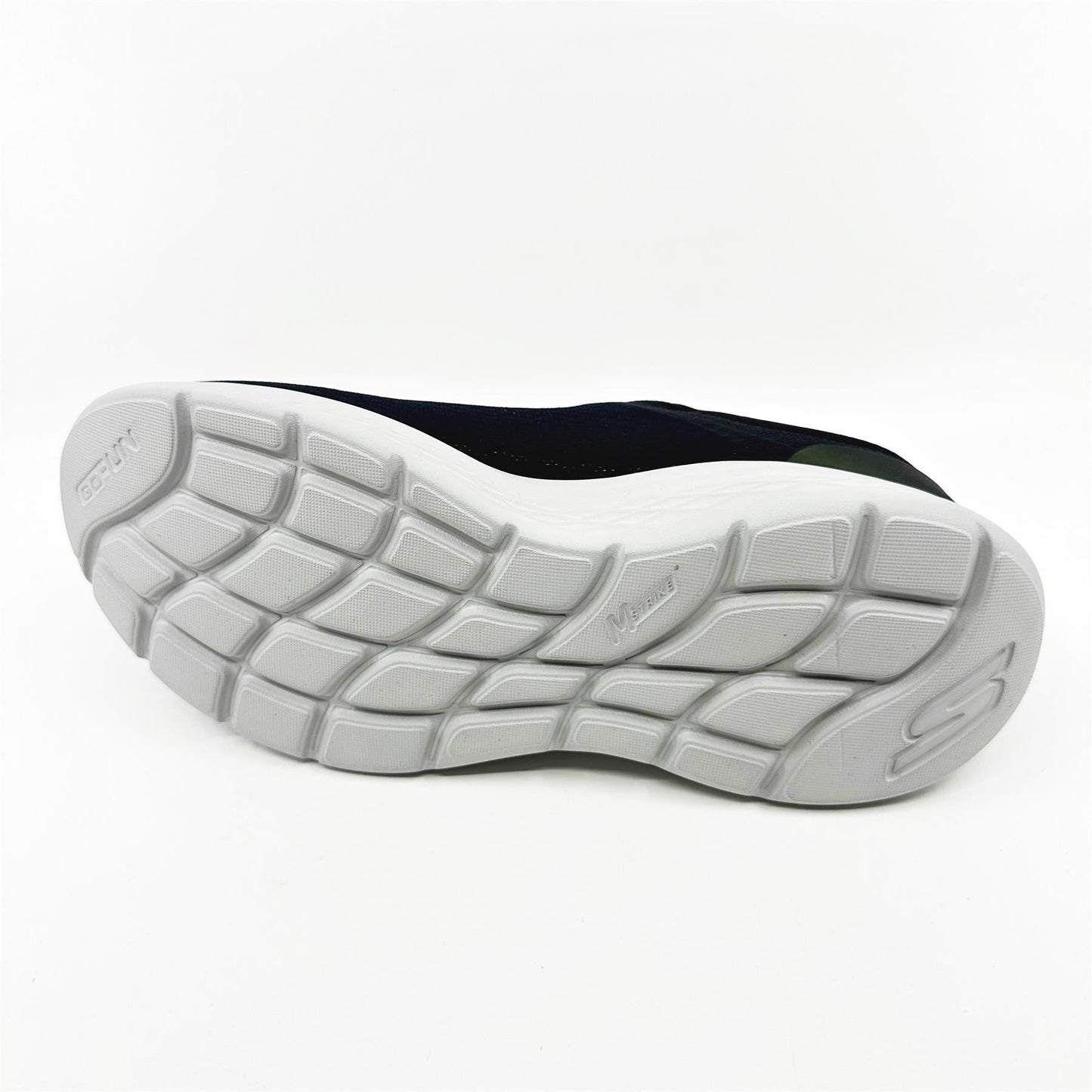 Skechers Go Run Lite Navy Lime Mens Slip On Sneakers