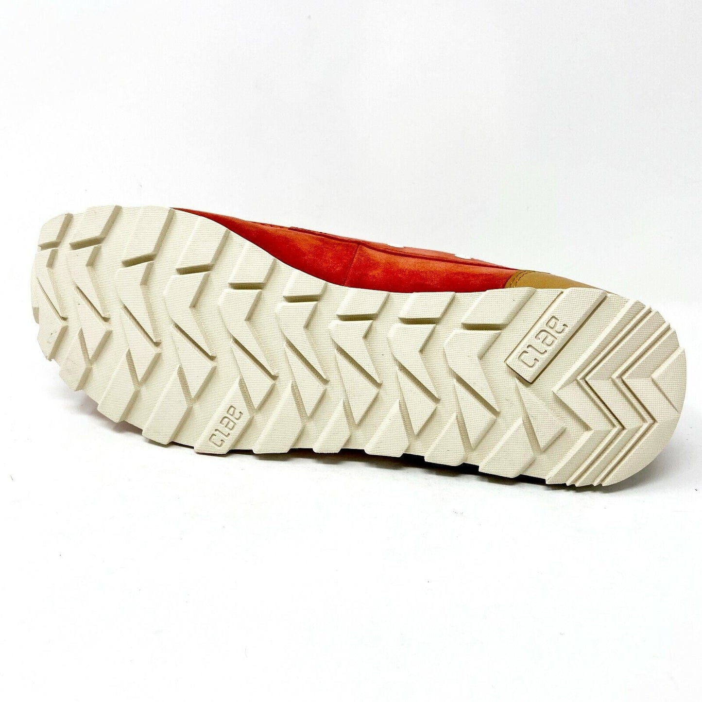 Clae Desmond Fire Suede Red Mens Premium Casual Shoes Sneakers