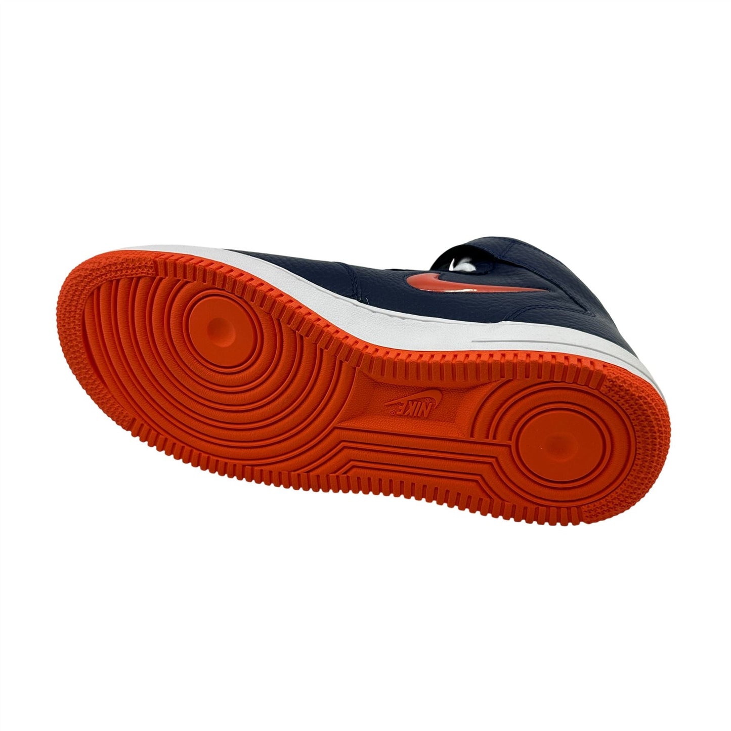 Nike Air Force 1 Mid '07 Midnight Navy Orange Mens Athletic NYC Jewel Sneaker