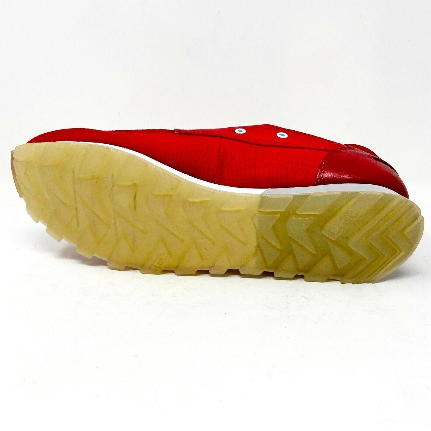 Clae Desmond Ruby Canvas Red White Mens Premium Casual Shoes Sneakers