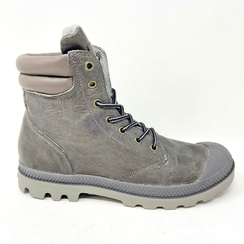 Palladium Wendy Tuga Whiskey Grey Womens Leather Combat Boots 93612 060