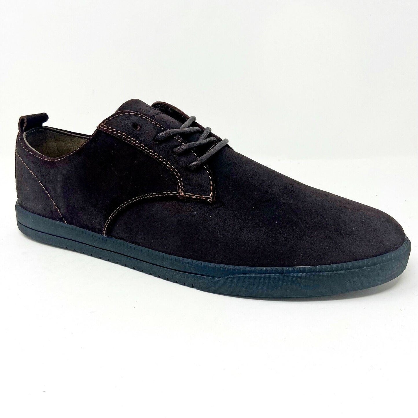 Clae Ellington Umber Waxed Suede Mens Premium Casual Sneakers