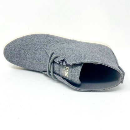 Clae Strayhorn Textile Charcoal Wool Mens Mid Premium Casual Sneakers