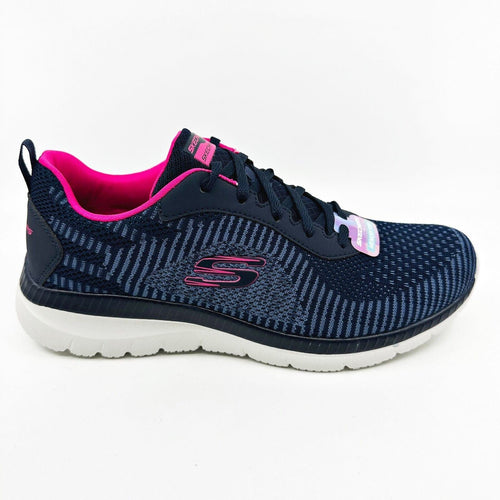 Skechers Bontiful Purist Navy Hot Pink Womens Athletic Shoes