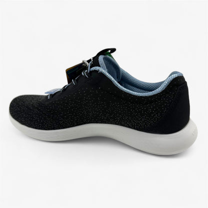 Skechers Vapor Foam Lite Revolve Black Blue Womens Athletic Sneaker
