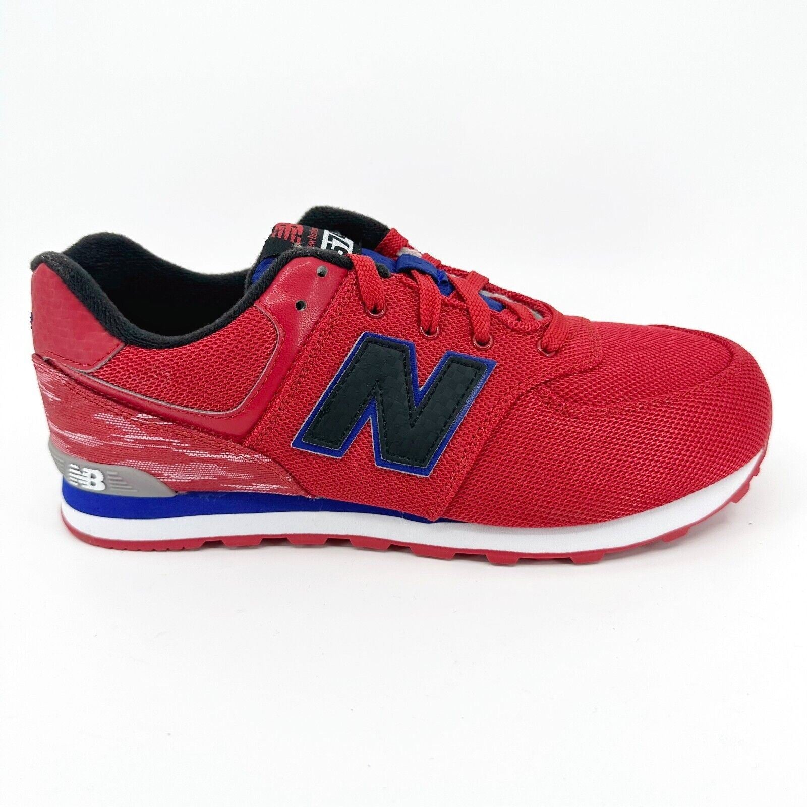 New Balance 574 Classics Red Black Blue Kids Running Sneakers KL574WSG