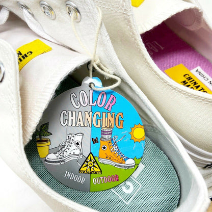 Converse Chinatown Market Chuck 70 Ox White UV Color Changing Mens Shoes 166599C