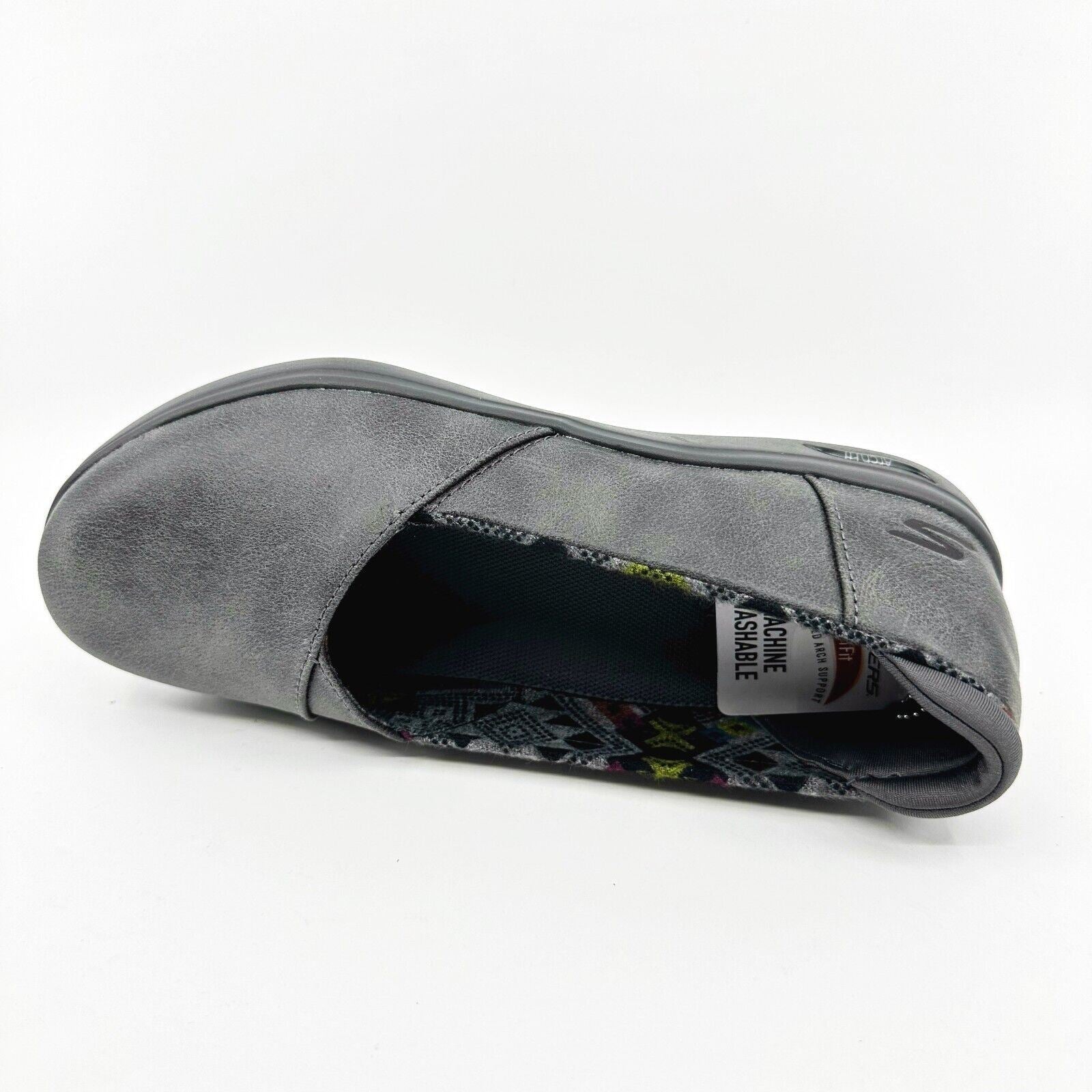 Skechers Arch Fit Uplift Core Roots Charcoal Womens Size 6.5 Slip On Shoes