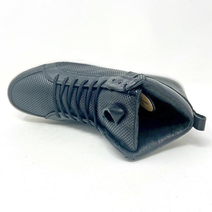 Clae Russell 07 Black Perf Leather Mens Casual Sneakers