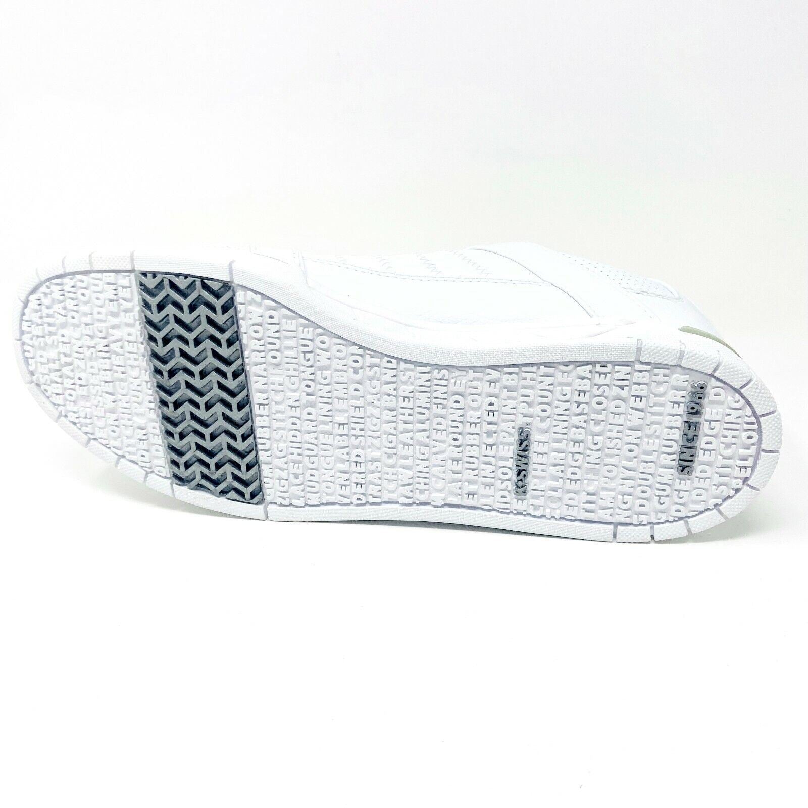 K-Swiss Talbert White Platinum Leather Mens  Retro Casual Sneakers 01763147