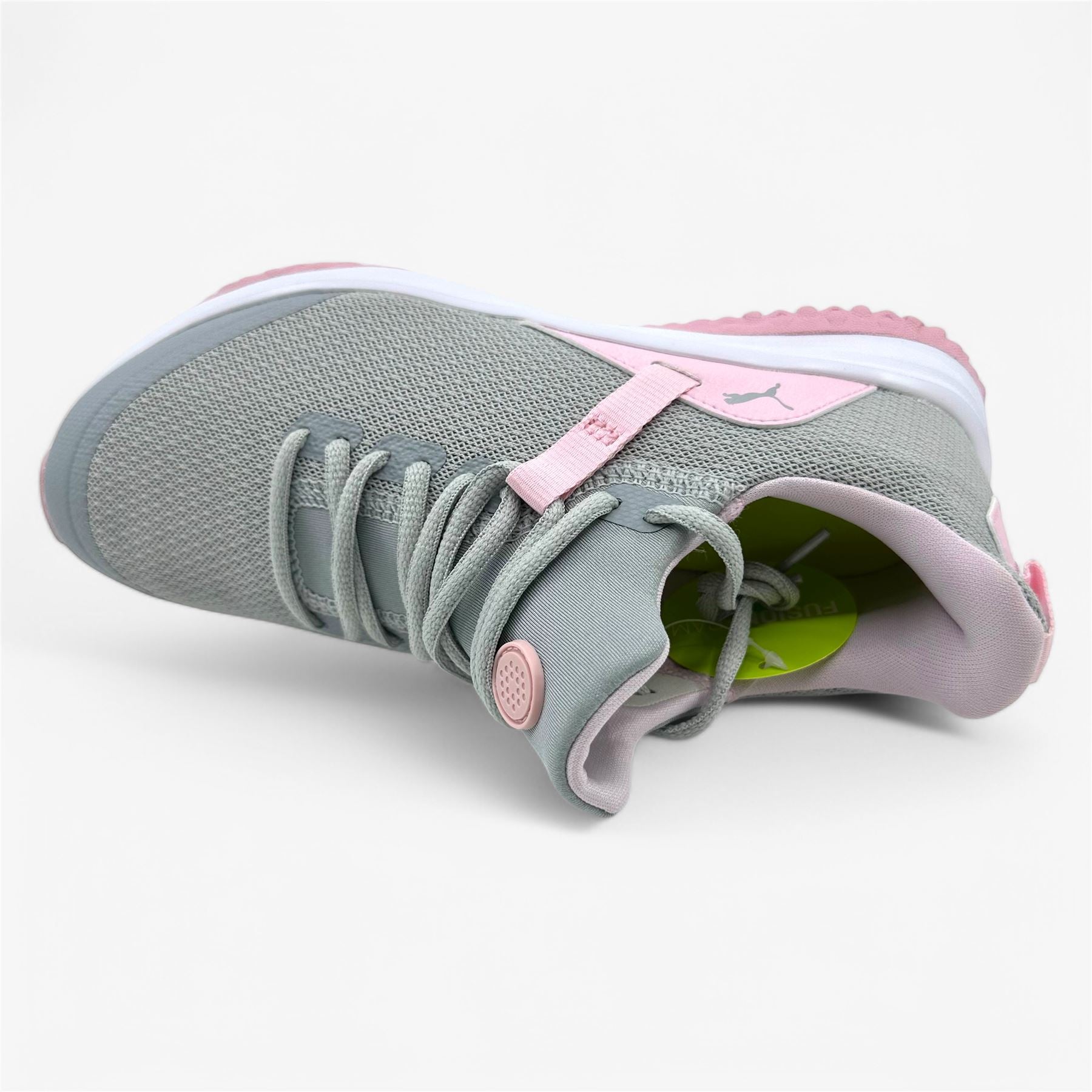 PUMA Fusion Evo High Rise Pink Lady Kids Girls Spikeless Golf Shoes