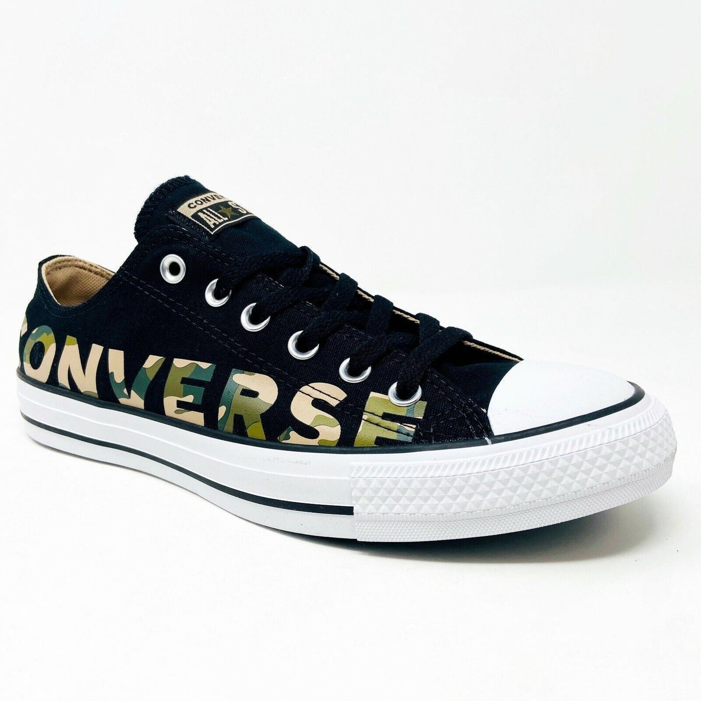 Converse Chuck Taylor All Star Ox Camo Black Logo Mens 4 Womens 6 Shoes 166234F