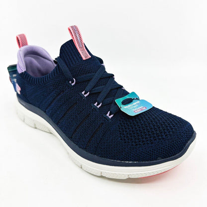 Skechers Flex Appeal 4.0 Victory Lap Navy Lavender Womens Athletic Shoes