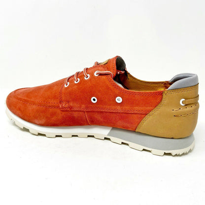 Clae Desmond Fire Suede Red Mens Premium Casual Shoes Sneakers