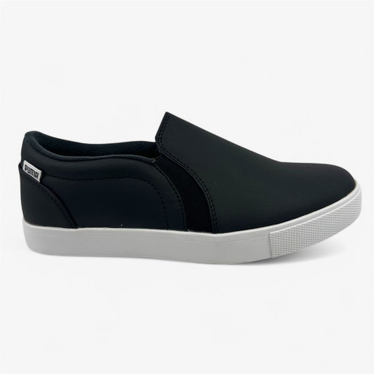 PUMA Tustin Fusion Slip On Black White Womens Spikeless Golf Shoes