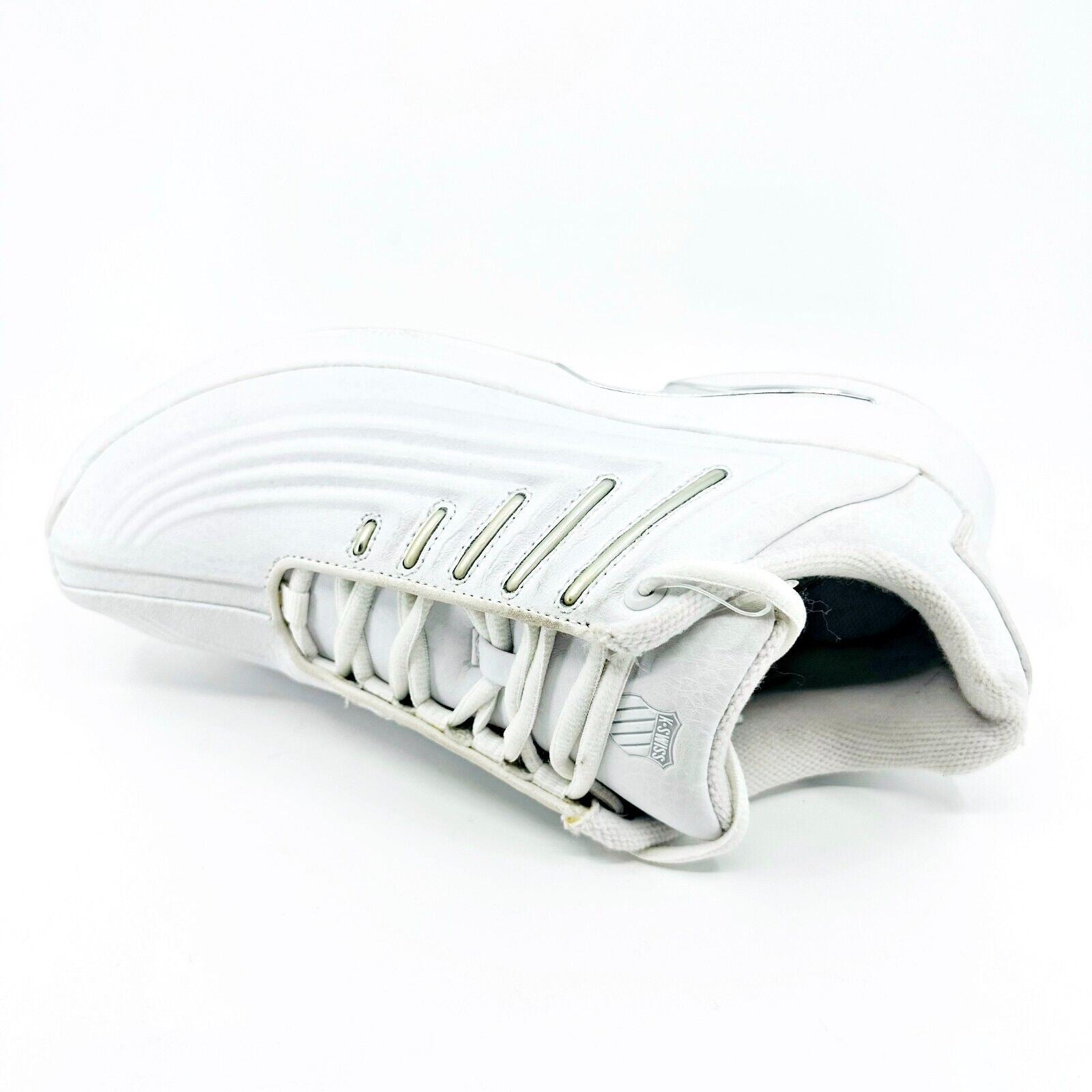 K-Swiss Mens Maxon White Platinum Size 7.5 Retro Casual Sneakers 0697147