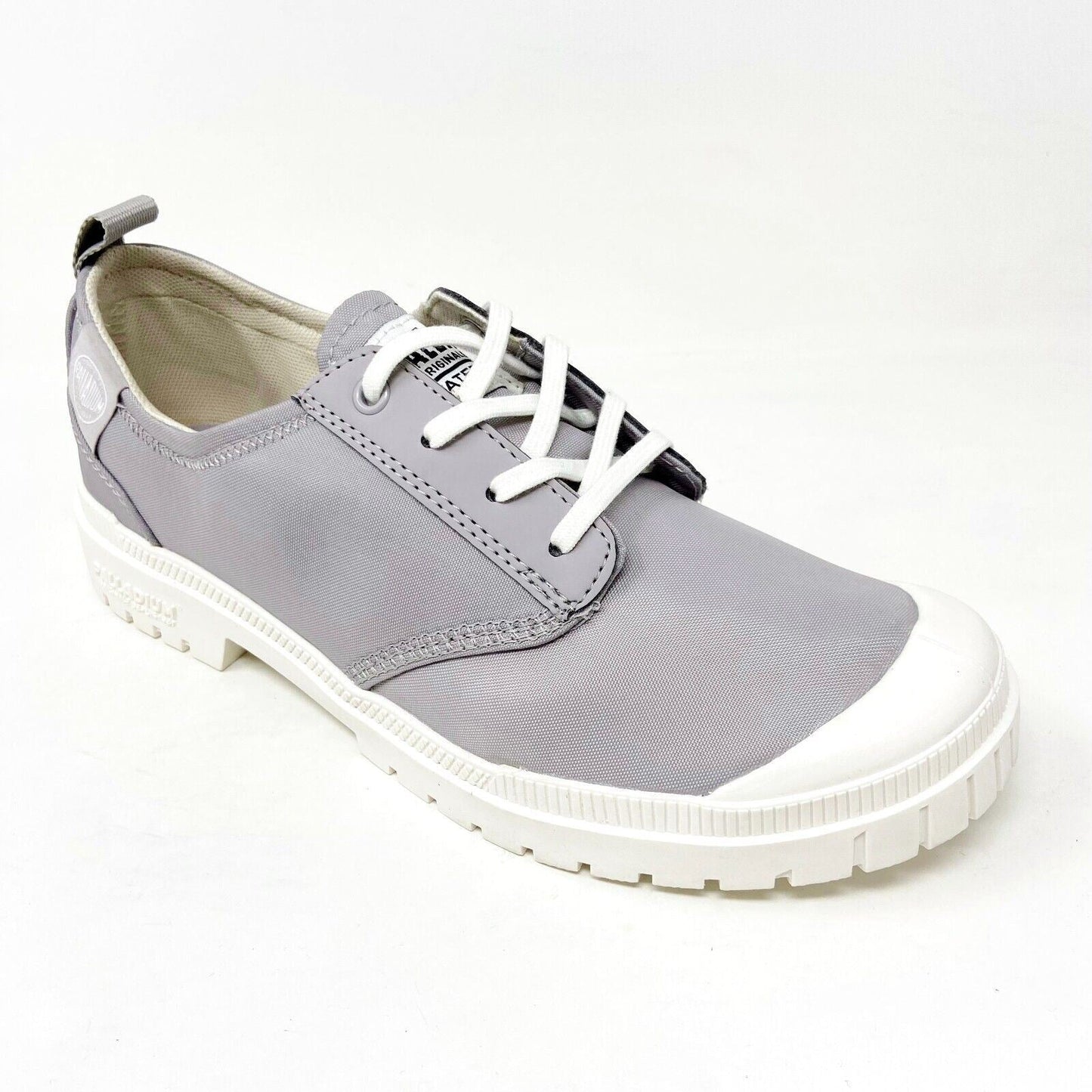 Palladium Pampa SP20 LO WP+ Vapor Gray Womens Waterproof Sneakers 77032 073