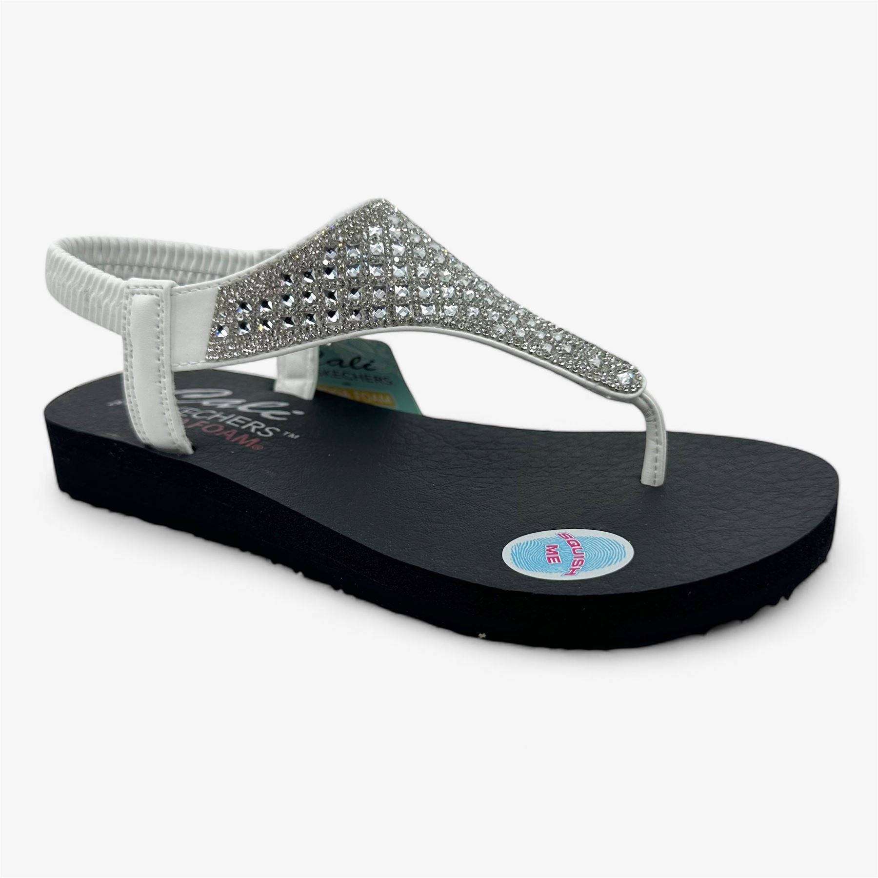 Skechers Meditation Rockstar White Womens Sandal Slingback