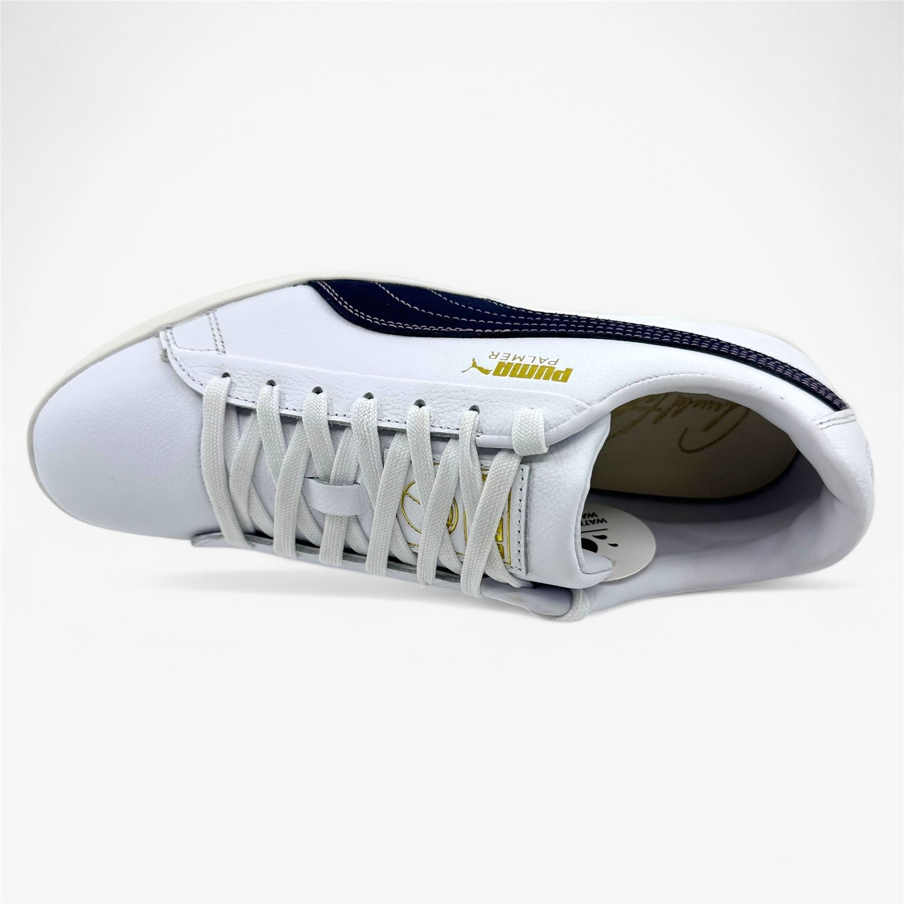 PUMA x Arnold Palmer Fusion Classic White Deep Navy Mens Waterproof Golf Shoes