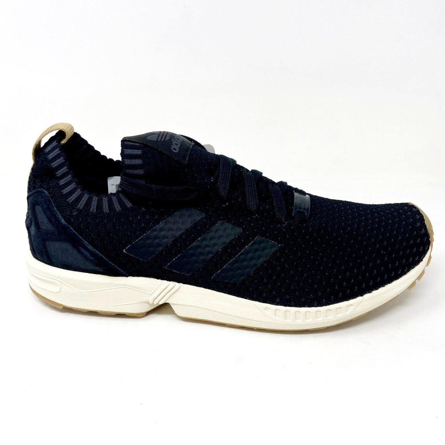 Adidas Originals ZX Flux PK Black Gum Mens Primeknit Running Sneakers BA7371