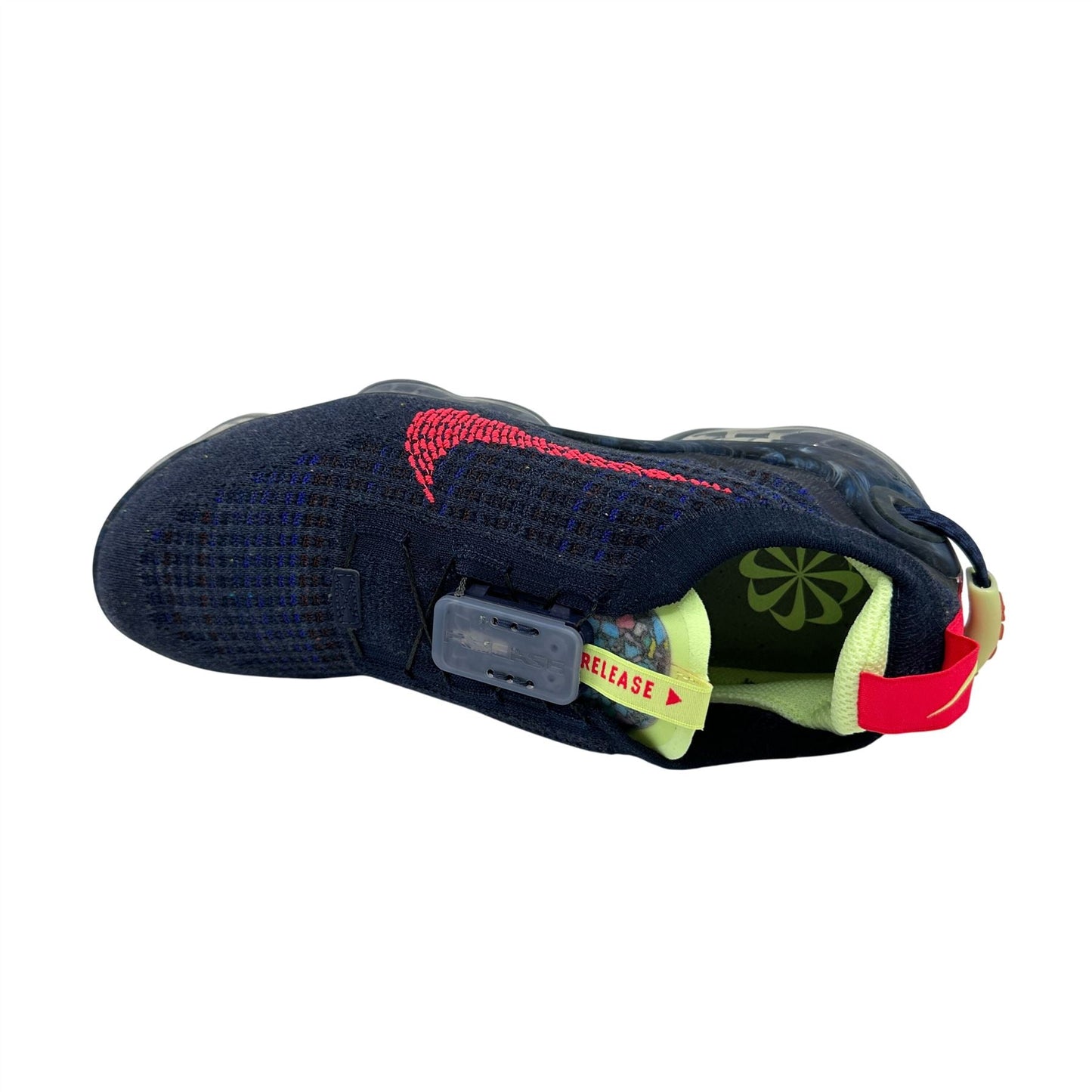 Nike Air Vapormax 2020 Flyknit Obsidian Siren Red Volt Mens Athletic Sneaker