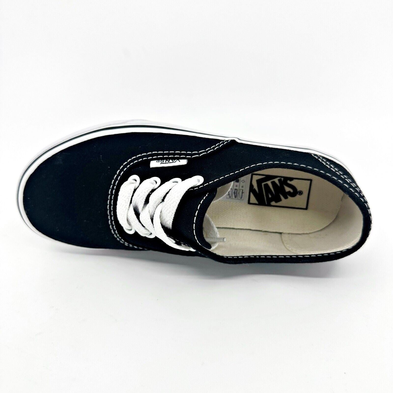 Vans Authentic Classic Black White Kids Casual Sneakers