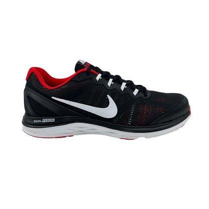 Nike Dual Fusion Run 3 Black White University Red Mens Athletic Sneaker