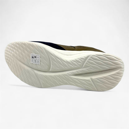 Skechers Slade Breyer Navy Tan Mens Size 10.5 Athletic Relaxed Fit Sneaker