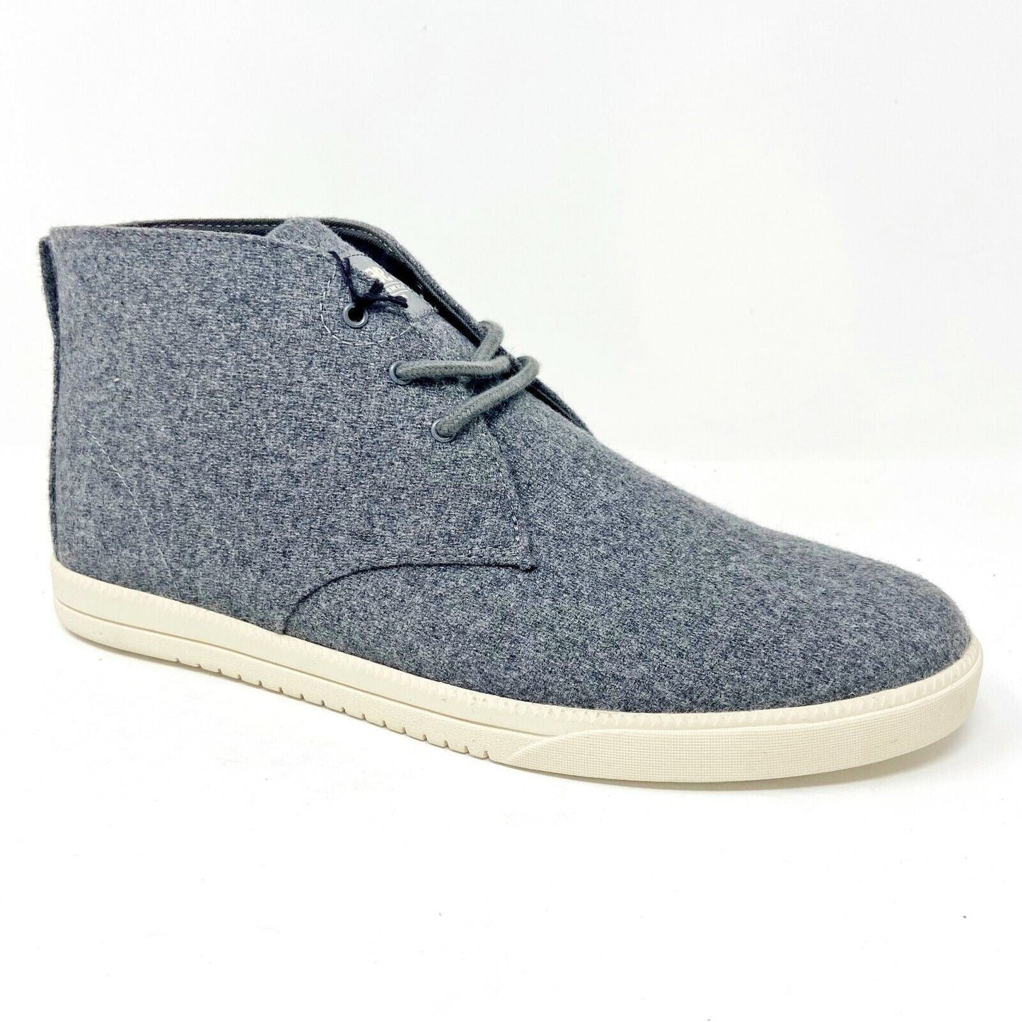 Clae Strayhorn Textile Charcoal Wool Mens Mid Premium Casual Sneakers