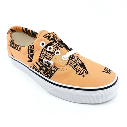 Vans Era Big Logo Off The Wall Tangerine Orange Black Womens Shoes Sneakers