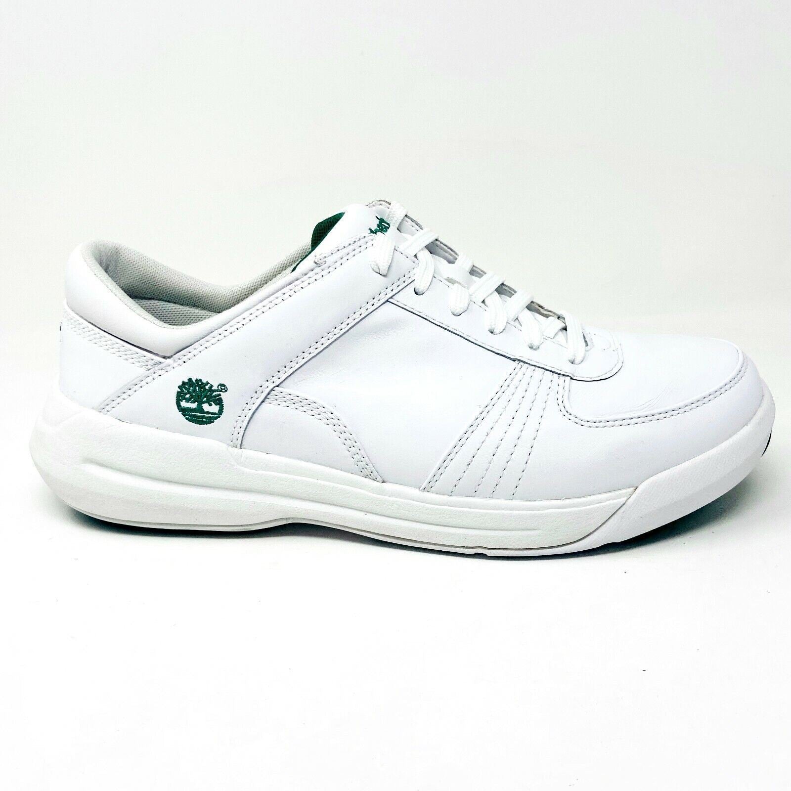 Timberland Harbor Racer White Green Leather Mens Casual Sneakers 54082
