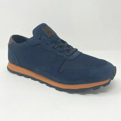 Clae Hayward Deep Navy Waxed Suede Mens Premium Casual Sneakers