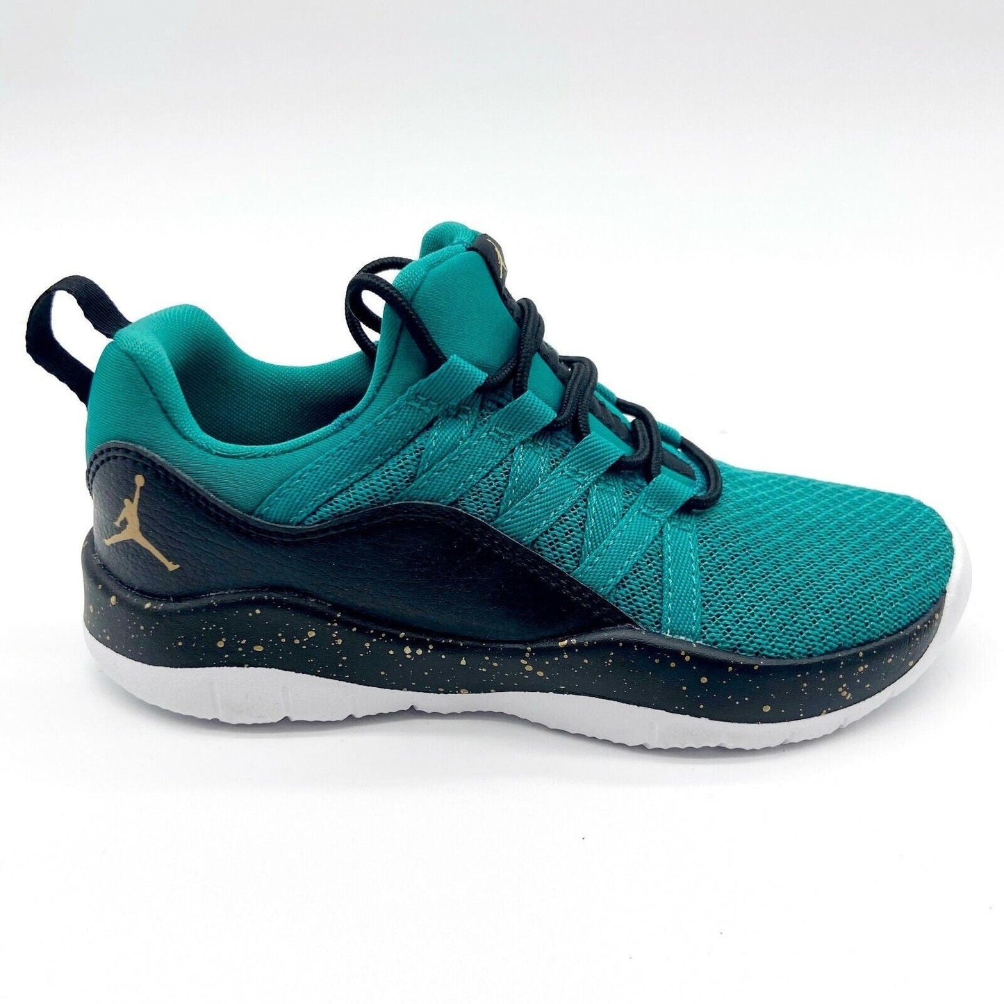 Jordan Deca Fly GP Rio Teal Metallic Gold Black Kids Sneakers 844373 300