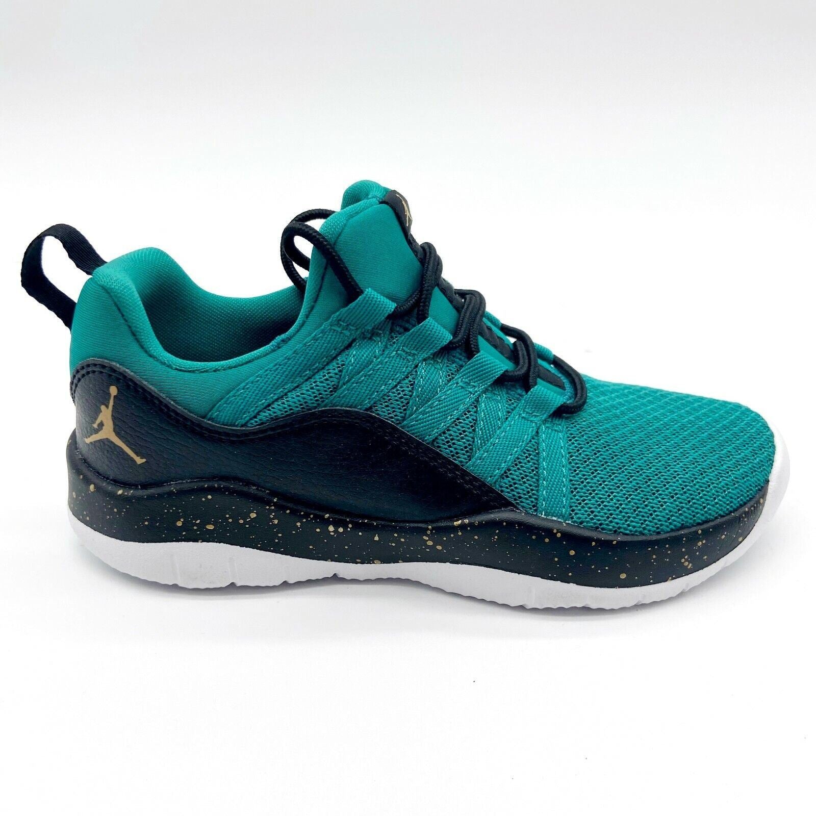 Jordan Deca Fly GP Rio Teal Metallic Gold Black Kids Sneakers 844373 300