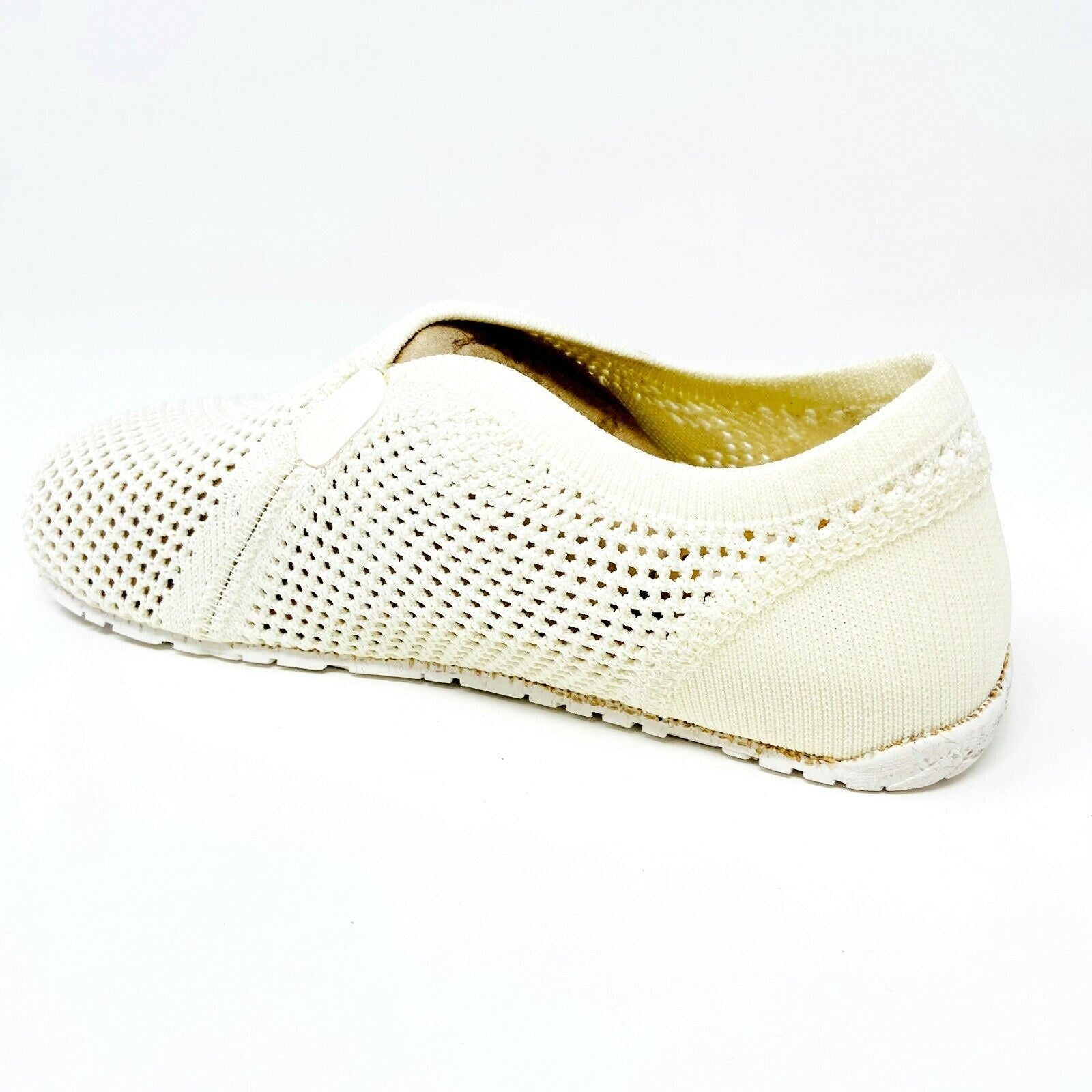 OTZ Shoes Espadrille Knit Textile White Womens Slip On Casual Shoes 74241 100