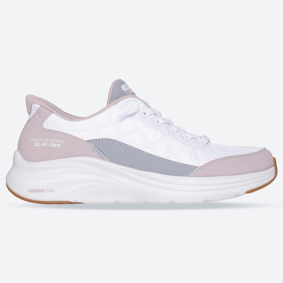 Women's Wide Fit Skechers 150404 Slip-ins Contour Foam Cozy Fit Trainers