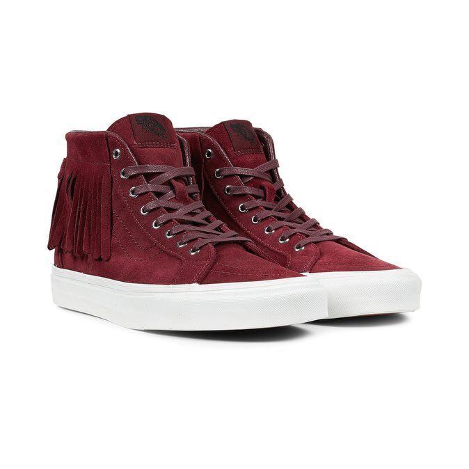 VANS Sk8 Hi Moc (Suede) Port Royale White Womens Size 10 Sneakers