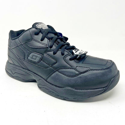 Skechers Slip Resistant Felton Albie Black Womens Relaxed Fit Crew Shoes
