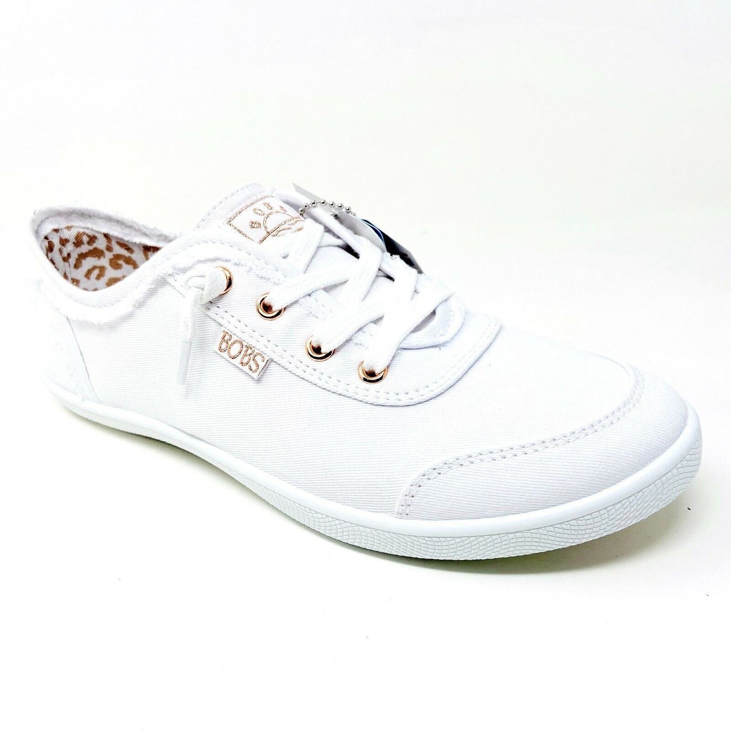 Skechers Bobs B Cute White Womens Slip On Memory Foam Comfort Shoes