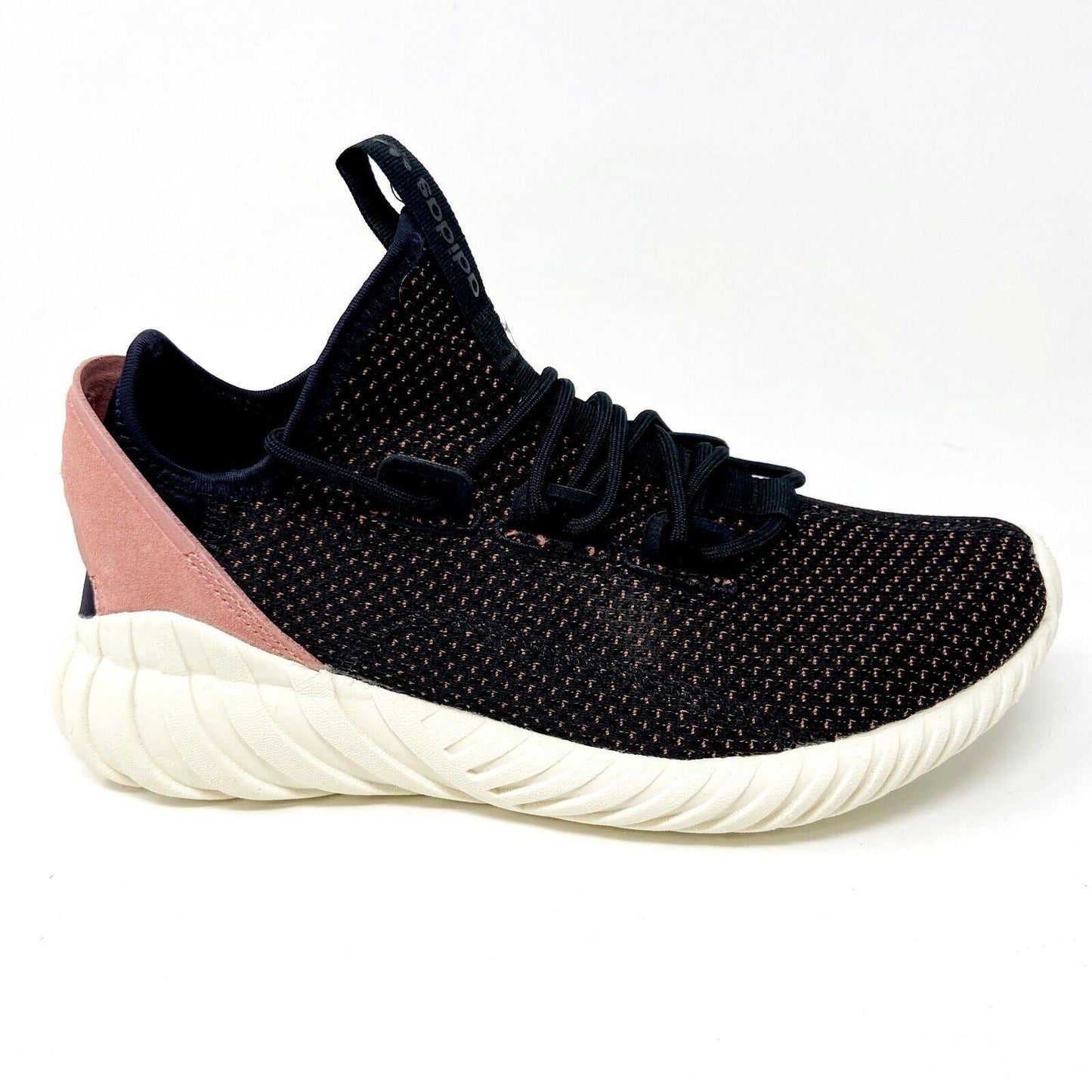 Adidas Tubular Doom Sock Primeknit Black Pink Womens Size 6.5 BY9335