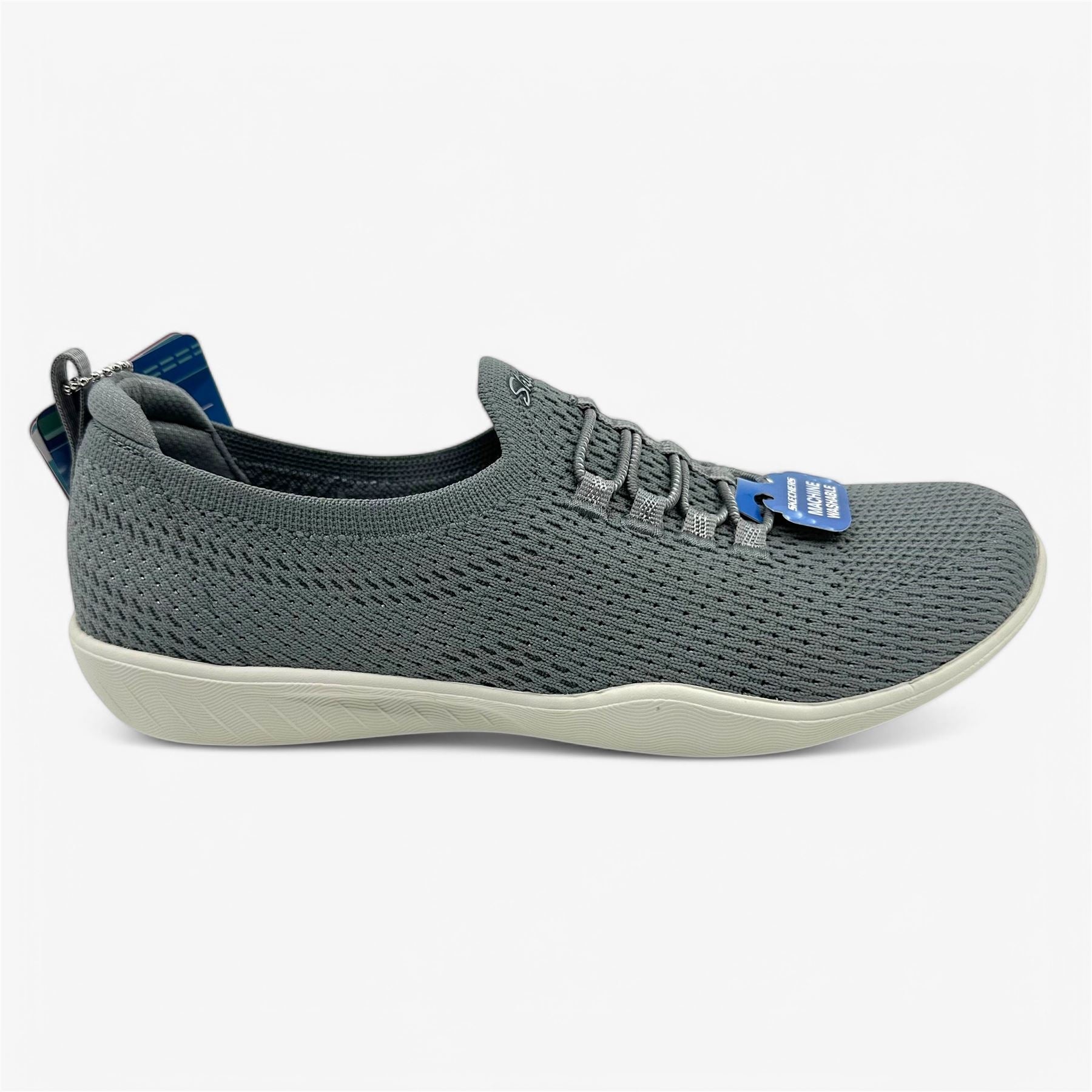 Skechers Newbury ST Starlight Stroll Gray Womens Casual Sneaker