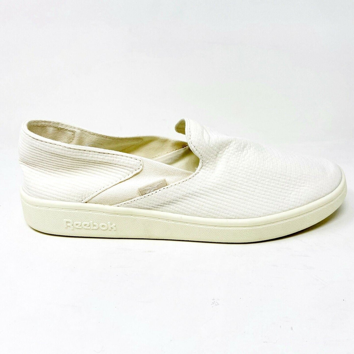 Reebok Cotton & Corn Slip On Chalk White Womens Casual Laceless Shoes FX0392