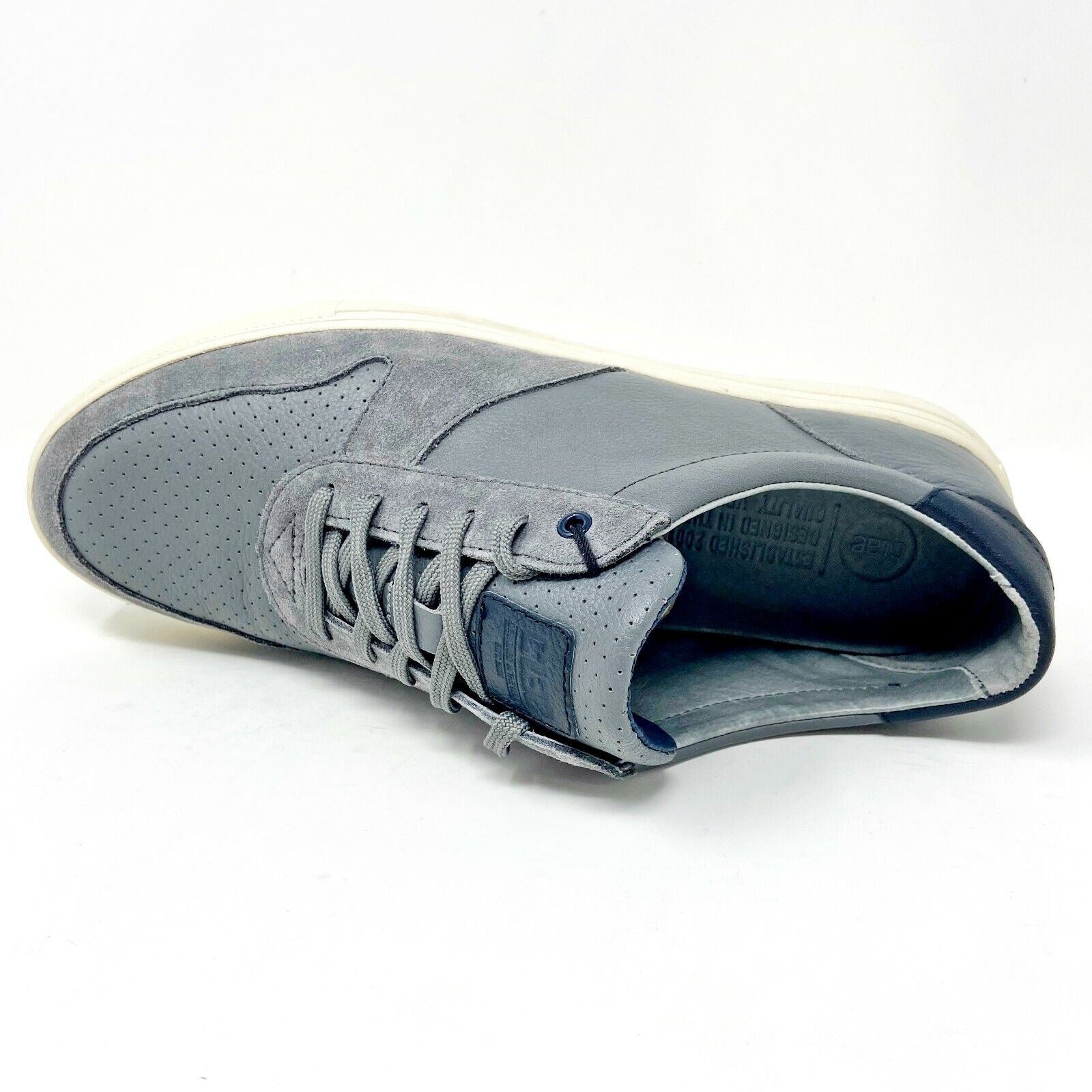 Clae Gregory SP Charcoal Tumbled Leather Mens Premium Casual Sneakers